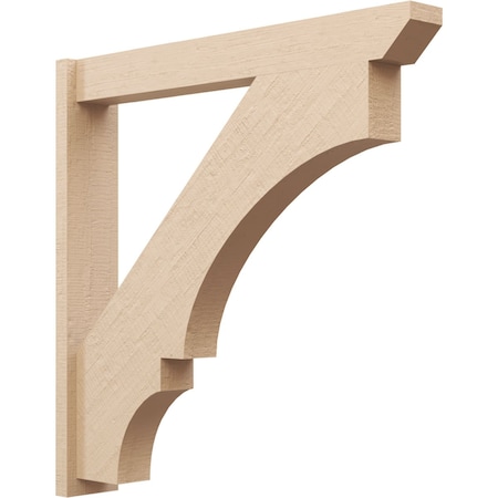 Ekena Millwork 5 1/2-in W x 36-in D x 36-in H Balboa Slat Rough Cedar Woodgrain TimberThane Outlooker, Primed Tan OUTUR055X36X36BOA24RCPR